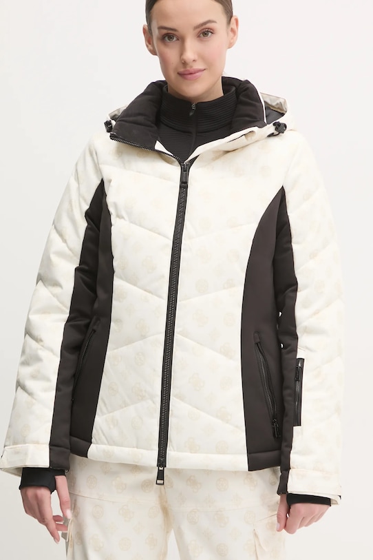 Μπουφάν για σκι Guess μπεζ W4PL3N.WH0K0