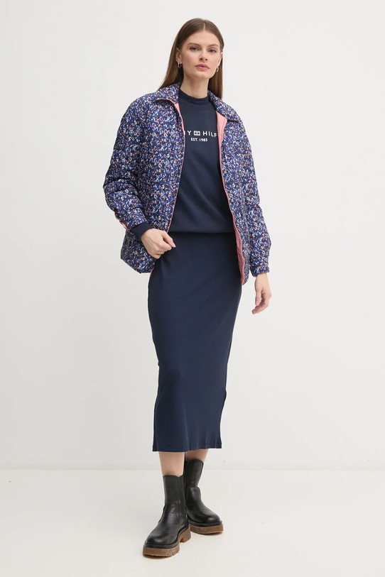 Odzież Pepe Jeans kurtka dwustronna FLEUR DAILY PL402499 różowy