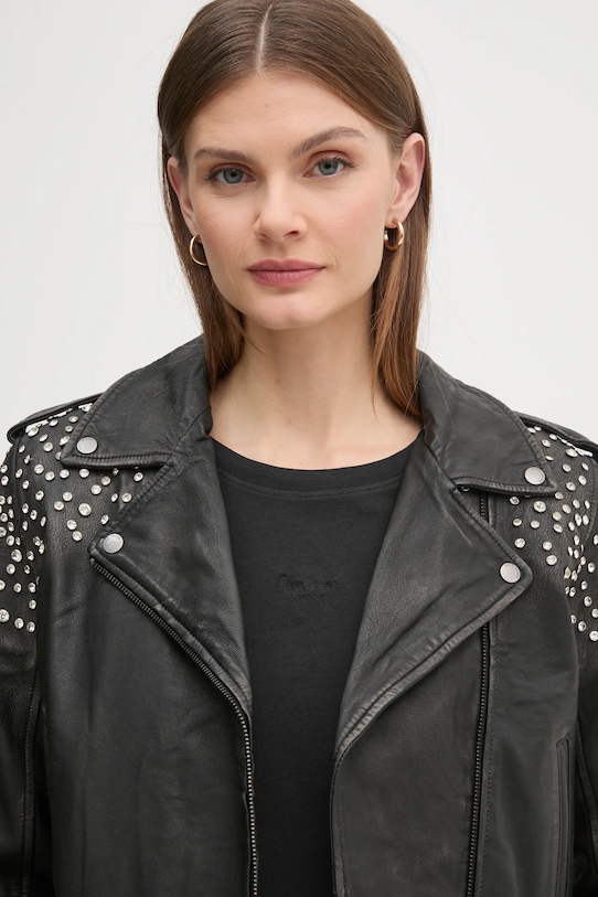 Кожено яке Pepe Jeans FANTASY PL402523 черен