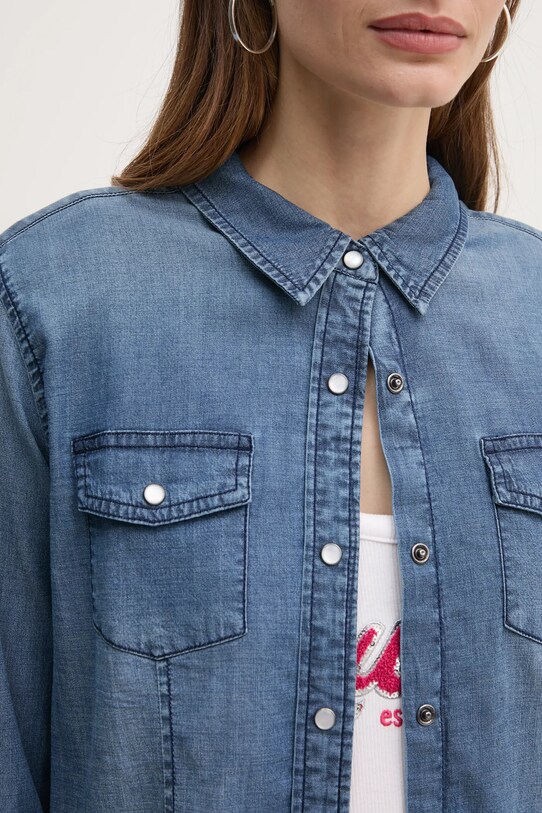 Джинсовая рубашка Guess голубой W5RH0H.D4NA0