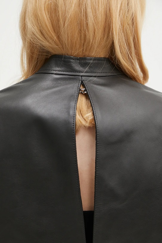 MM6 Maison Margiela kurtka skórzana S52AM0317 czarny