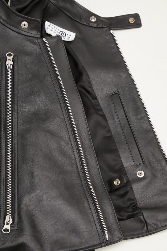 Kožená bunda MM6 Maison Margiela S52AM0317