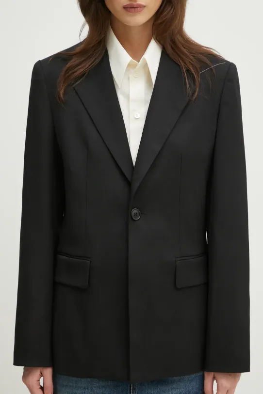 MM6 Maison Margiela wool blend blazer black S52BN0141