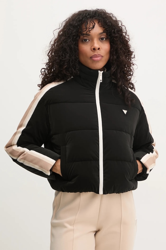 Guess geaca JEAN cu captuseala negru V5RL04.WGYC2