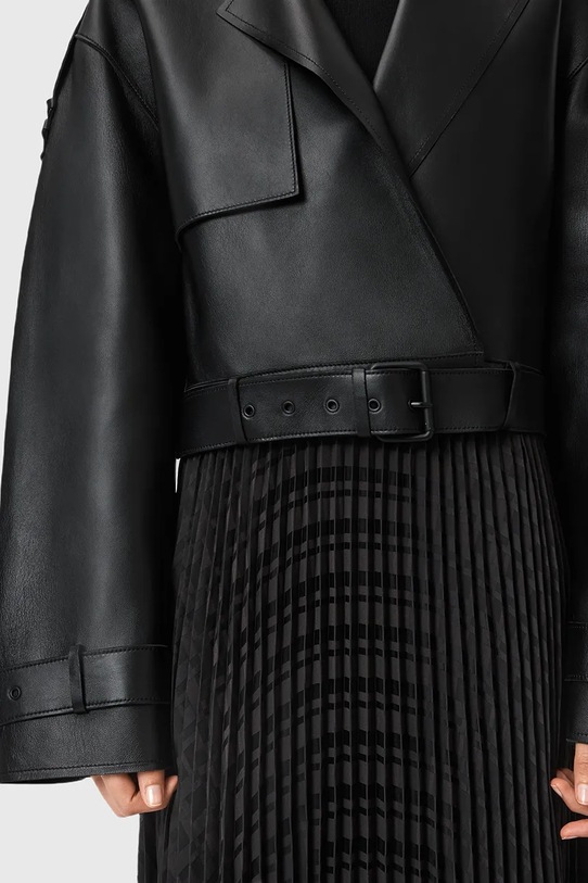 Ρούχα Δερμάτινο μπουφάν AllSaints OPHELIA W045LB μαύρο