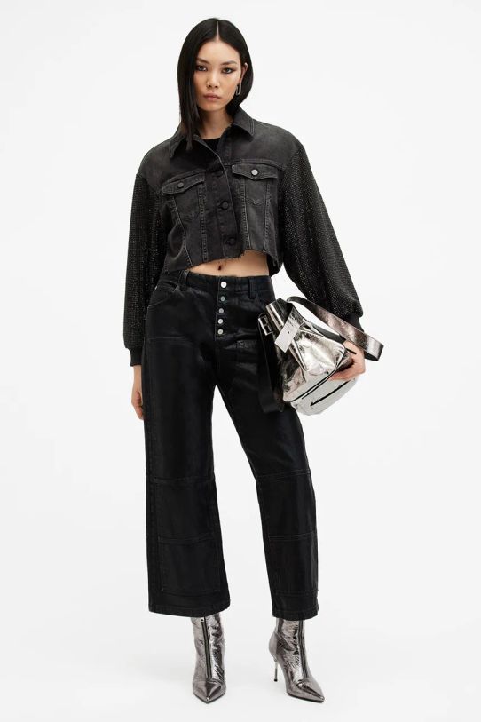 AllSaints jachetă de bumbac ANDERS negru W117PB