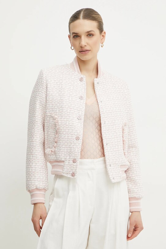 Guess geaca bomber NEW GLORIA cu captuseala roz W5RL10.WGVH2