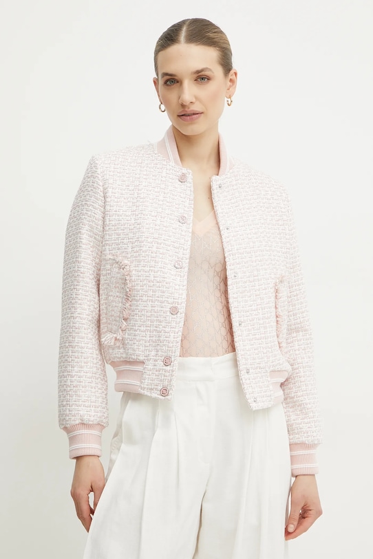 Куртка-бомбер Guess NEW GLORIA з підкладкою рожевий W5RL10.WGVH2