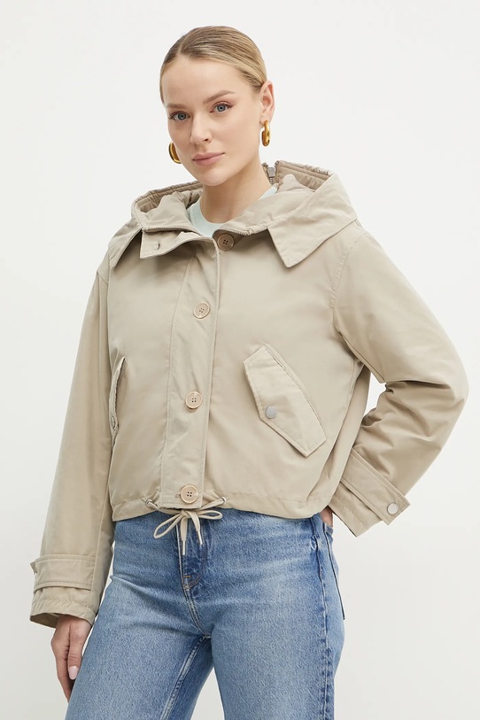 Bunda Guess NORA s kapucí béžová W5RL13.WGWD2