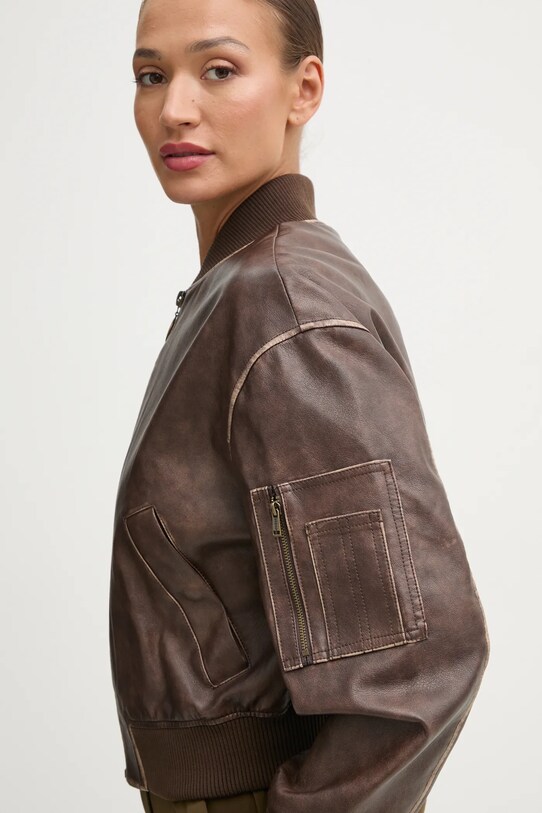 Bomber jakna Guess ANGELIQUE smeđa W5RL21.WGW40