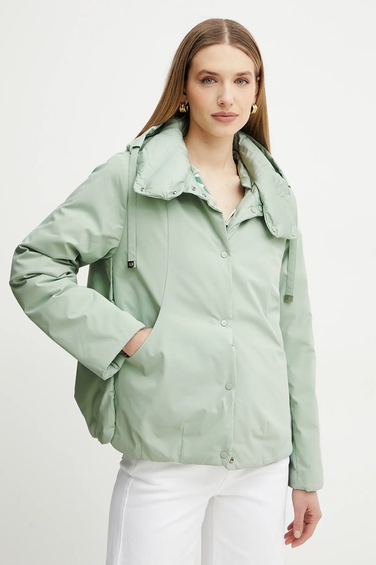 Oboustranná péřová bunda Luisa Spagnoli s podšívkou zelená 541821