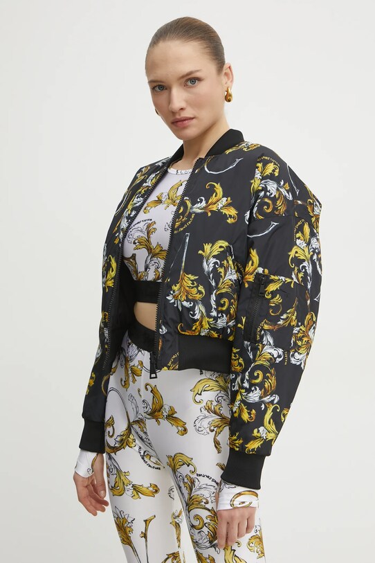 Versace Jeans Couture kifordítható bomber dzseki szigetelt fekete 78HASD08.CQD99