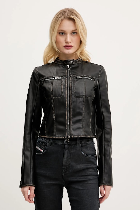 Μπουφάν Diesel G-LOBE JACKET απομίμηση λείου δέρματος μαύρο A16660.0IKAR