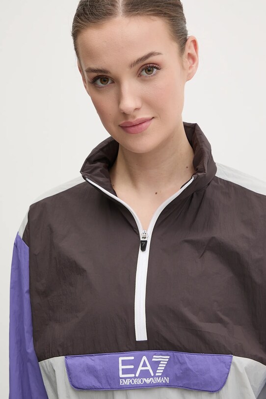 Jakna za trening EA7 Emporio Armani smeđa AF12453.7W000246