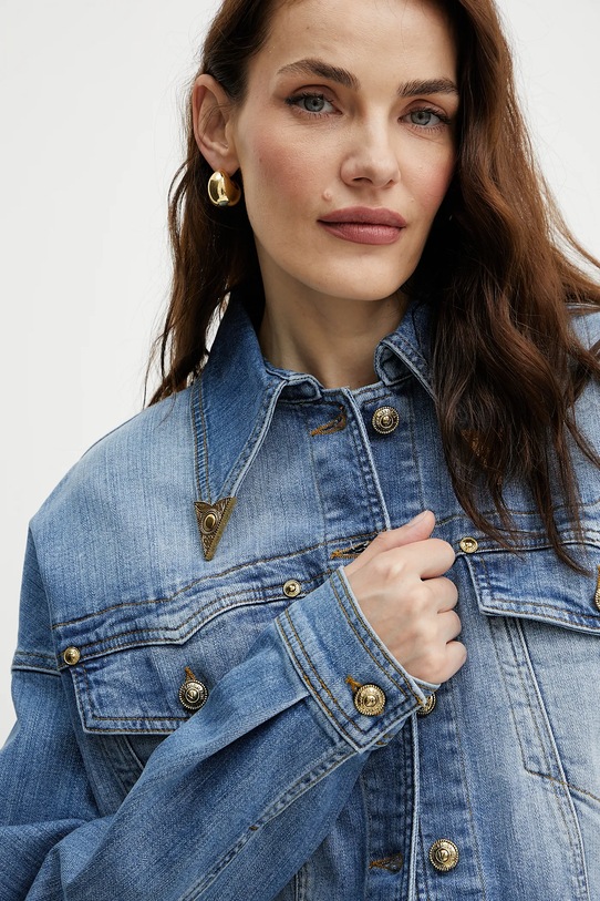 Rifľová bunda Versace Jeans Couture modrá 78HAS450.CDWA8