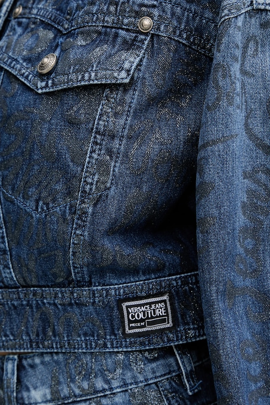 Džínová bunda Versace Jeans Couture 78HAS45G.DS025LF1 námořnická modř