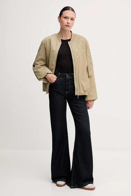 Μπουφάν Sisley 2ZCRLN05L πράσινο SS25