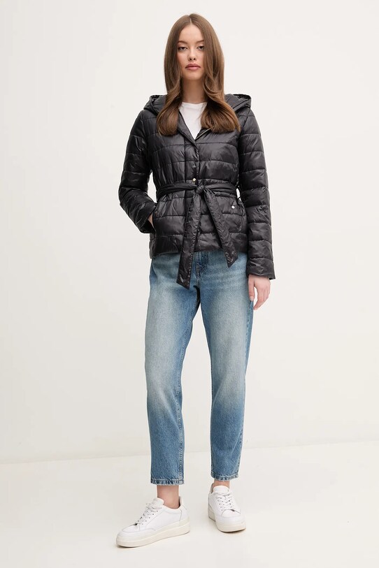 Sisley geacă 233PLN05D negru SS25