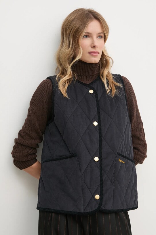 Barbour cotone senza maniche transitorio blu navy LGI0192NY91