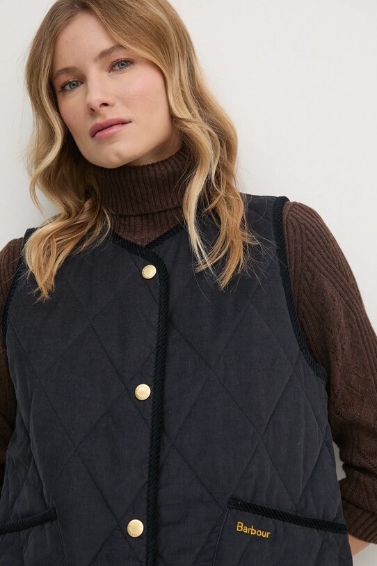 Barbour cotone senza maniche blu navy LGI0192NY91