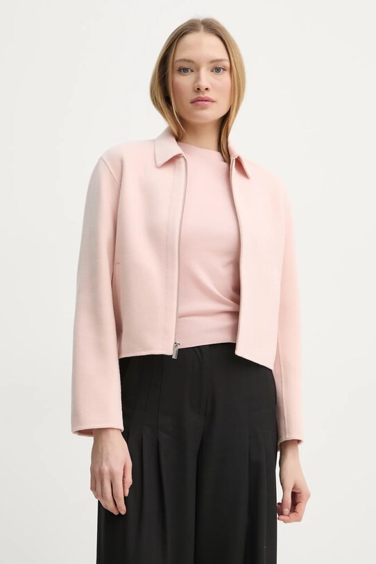 Theory geaca de lana roz O1101402
