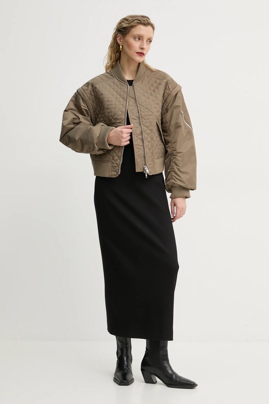 Яке бомбър Stand Studio Kezia лека изолация зелен 66377.8669