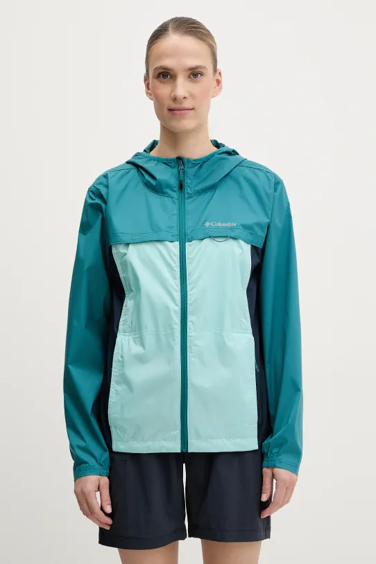 Columbia jachetă de exterior Crested Canyon Windbreaker cu captuseala turcoaz 2116481