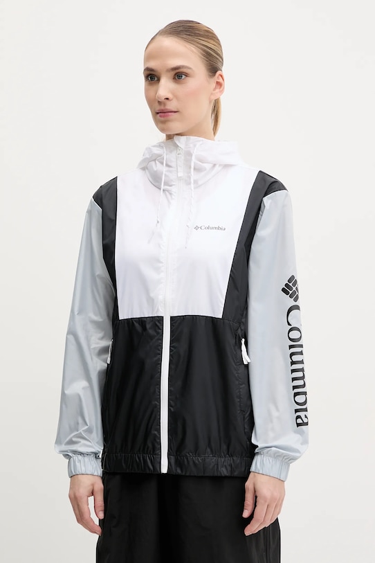 Columbia giacca antivento Lily Basin II non isolato bianco 2116521