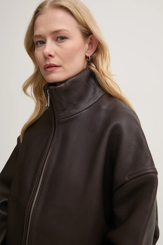 Kožna jakna Remain smeđa 502393575