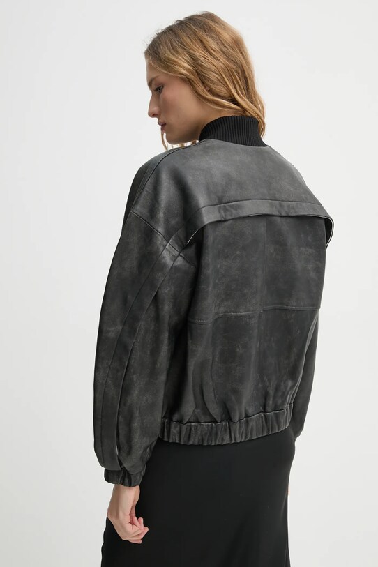 Odzież AERON kurtka bomber skórzana KELLY JK125554 czarny