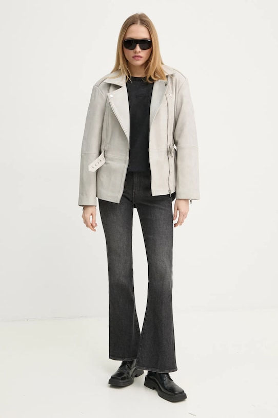 Gestuz geaca de piele 10909784 bej SS25