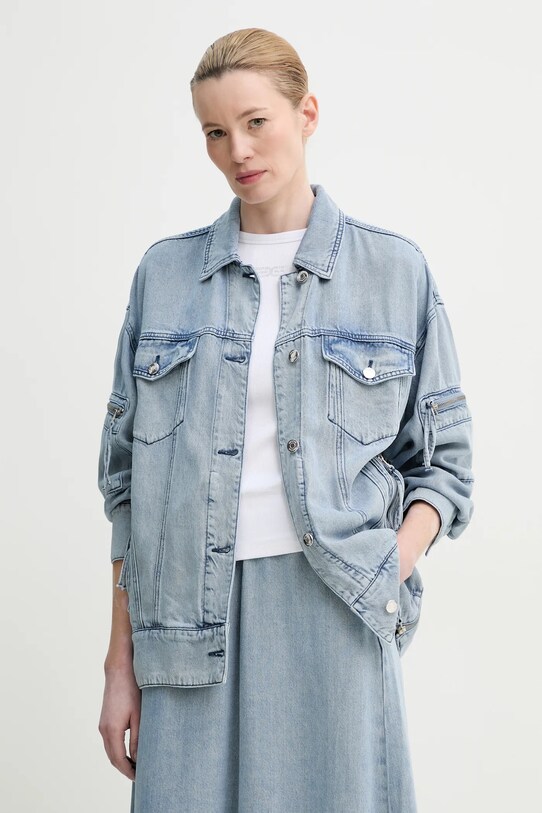 Gestuz giacca di jeans denim blu 10909935