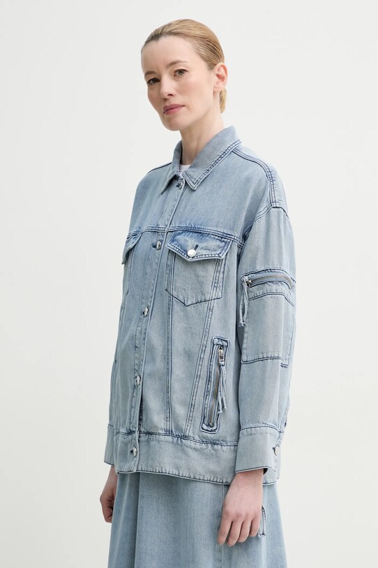 Gestuz giacca di jeans blu 10909935