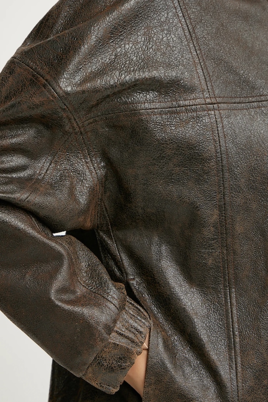 Kožená bunda MAX&Co. 2516441021200 hnědá