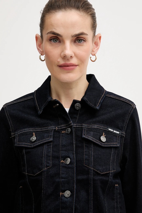 Dkny kurtka jeansowa granatowy DJ4J6006