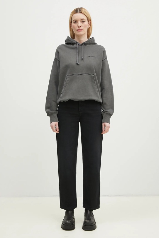 Bavlněná mikina Carhartt WIP Hooded Lumo Sweat I034375.89GD šedá