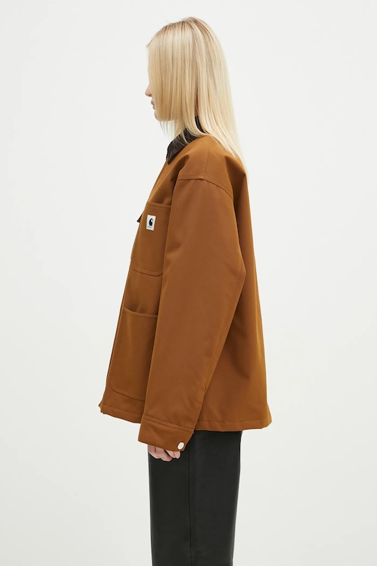 Carhartt WIP kurtka koszulowa Clapton Jacket I034425.00SXX brązowy SS25
