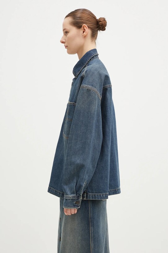 Carhartt WIP geacă din denim Lovilia Shirt Jac I034461.014Q albastru SS25