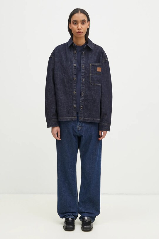 Bunda Carhartt WIP Lovilia Shirt Jac I034461.102 námořnická modř