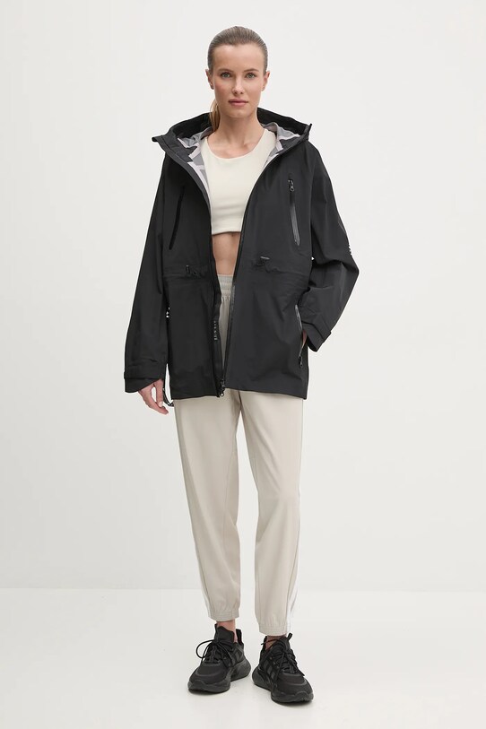 adidas by Stella McCartney kurtka przeciwdeszczowa TrueNature JF6032 czarny SS25