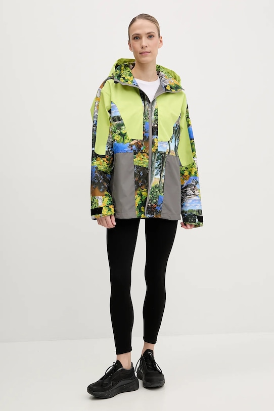 adidas by Stella McCartney kurtka przeciwdeszczowa TrueNature Earth Collage JF8480 zielony SS25