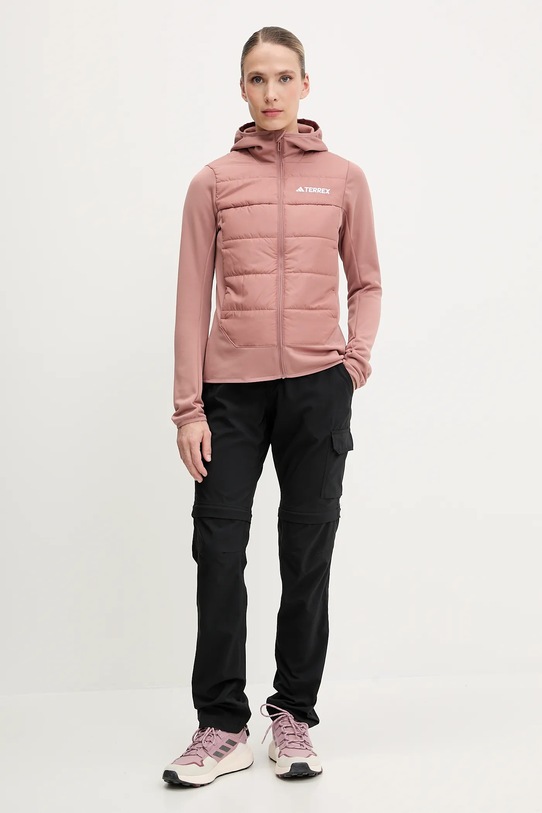 Sportovní bunda adidas TERREX Multi Hybrid JD8416 růžová SS25