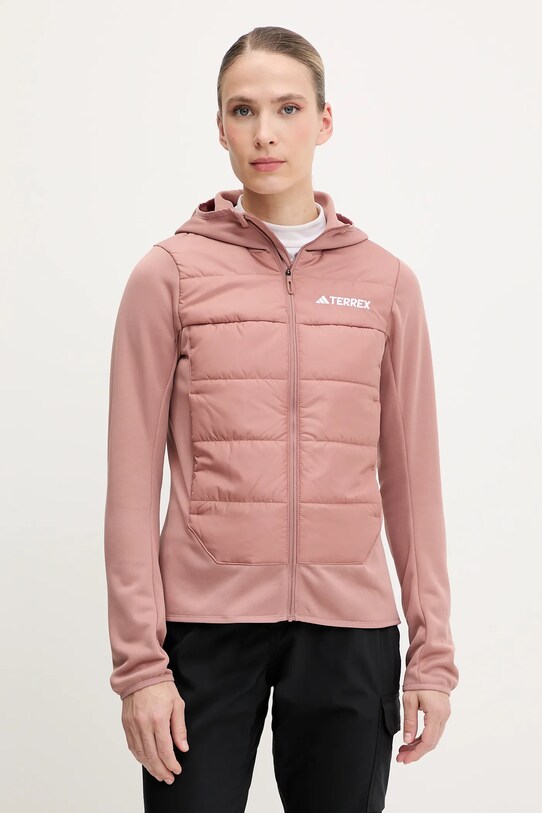 Športová bunda adidas TERREX Multi Hybrid jemné zateplenie oranžová JD8416