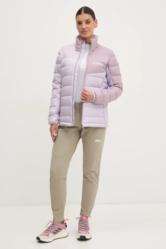 Πουπουλένιο αθλητικό μπουφάν adidas TERREX Multi JD8415 μωβ SS25