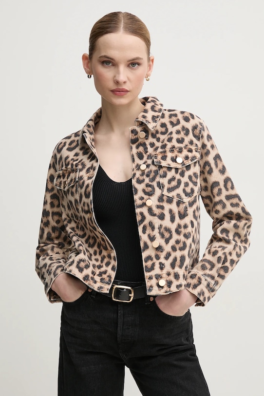 OUI kurtka jeansowa bez kaptura beżowy 91794