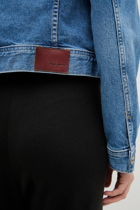 Pepe Jeans kurtka jeansowa bawełniana SLIM JACKET PL402430IA5 niebieski