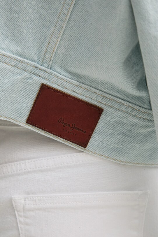 Rifľová bunda Pepe Jeans CROPPED JACKET PL402431PG2 modrá