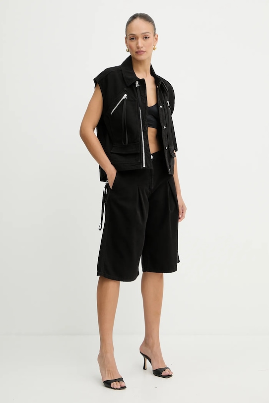 Pinko bezrękawnik bawełniany 105237.A2M8 czarny SS25