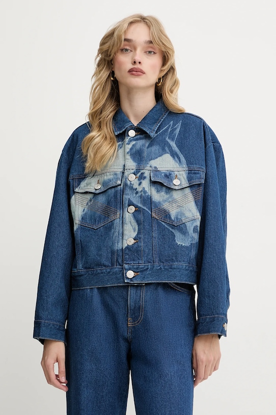 Džínová bunda Pinko REIMAGINE by Patrick Mcdowell riflovina modrá 105087.A2JV