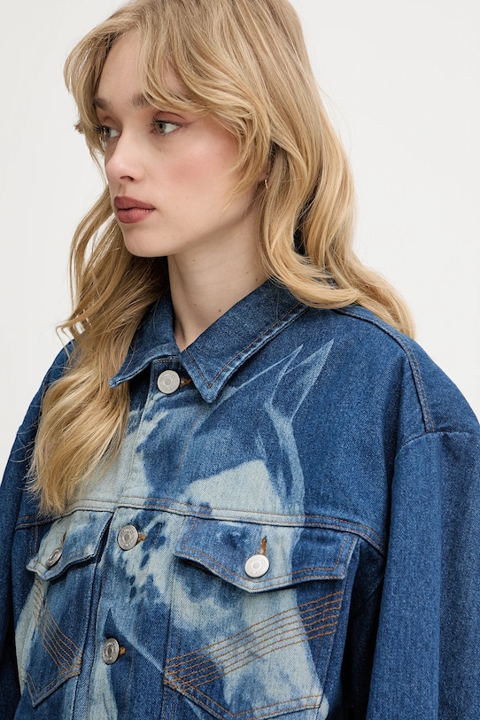 Džínová bunda Pinko REIMAGINE by Patrick Mcdowell modrá 105087.A2JV